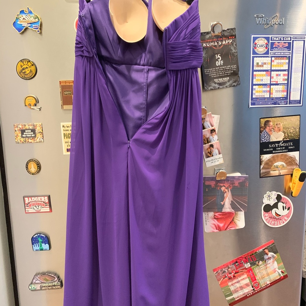 David’s bridal purple bridesmaid dress